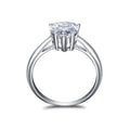 Solitaire Heart Cut Sterling Silver Engagement Ring - jolics