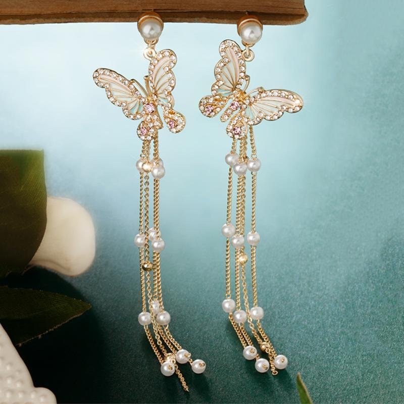 Special Butterfly Tassel Earrings - jolics