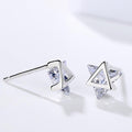 Star Design Trillion Cut Earrings - jolics