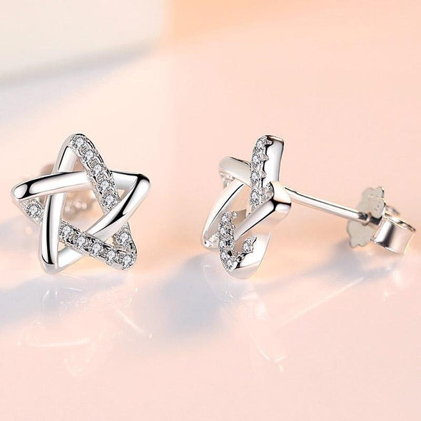 Star Earrings With Stones - jolics
