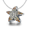 Starfish 925 Sterling Silver Pavé Charm - jolics