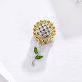 Sunflower 925 Sterling Silver Dangle Charm - jolics