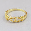 Symmetrical Lace Yellow Gold Ring - jolics