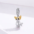 Teacup Dog 925 Sterling Silver Dangle Charm - jolics