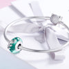The Green Leaves of Summer 925 Sterling Silver Glass Bead Charm - jolics