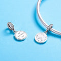 The Happiness Time-Clock 925 Sterling Silver Dangle Charm - jolics