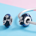 The Starry Night 925 Sterling Silver Glass Bead Charm - jolics