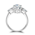 Three Stone Marquise Created Engagement Ring - jolics