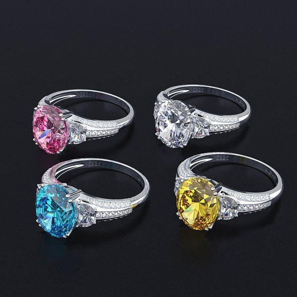 Three Stone Oval Cut Luxury Ring - jolics