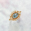 Topaz Oval Lace Split Open Ring - jolics