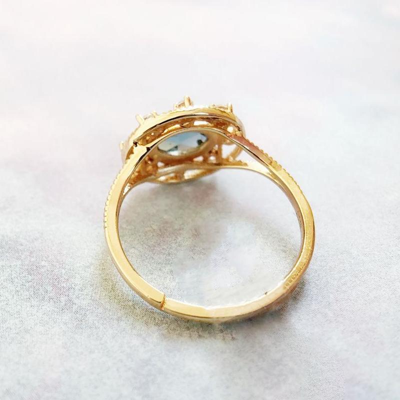 Topaz Oval Lace Split Open Ring - jolics