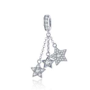 Twinkle Little Star 925 Sterling Silver Dangle Charm - jolics