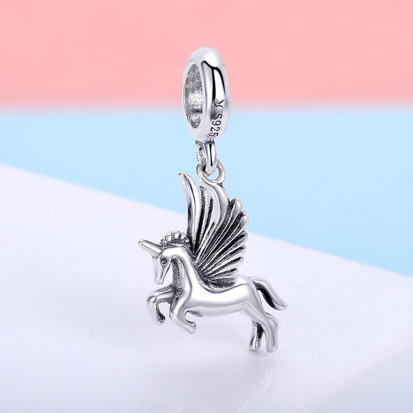 Unicorn 925 Sterling Silver Dangle Charm - jolics