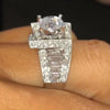 Vintage 1ct Round Cut 925 Sterling Silver Ring - jolics