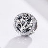 Vivid Rose 925 Sterling Silver Bead Charm - jolics