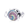 Winged Rainbow Ball 925 Sterling Silver Bead Charm - jolics