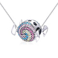 Winged Rainbow Ball 925 Sterling Silver Bead Charm - jolics