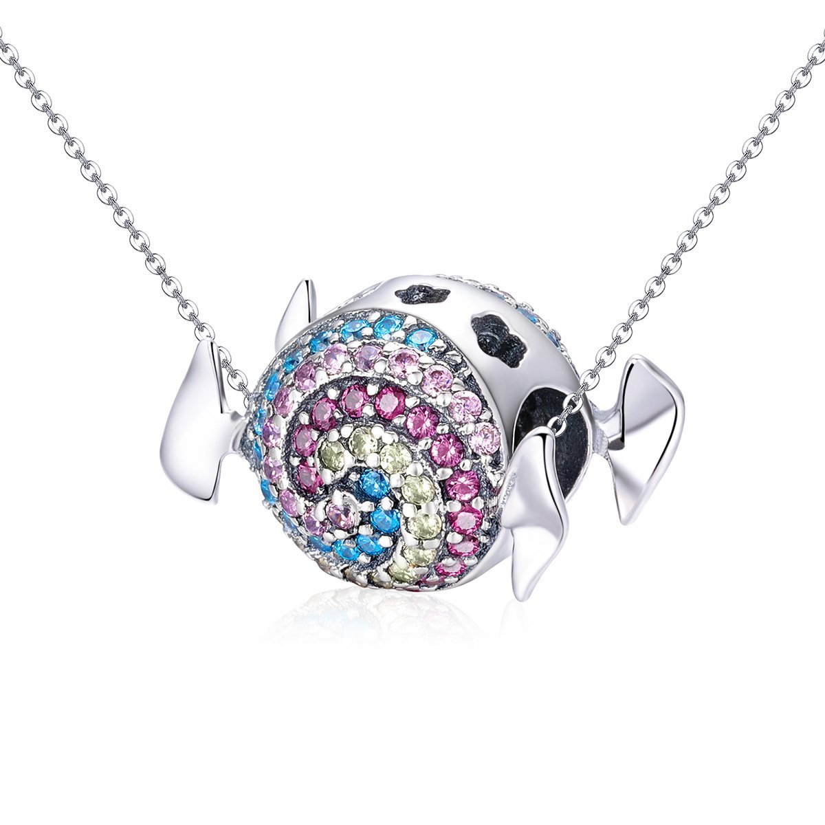 Winged Rainbow Ball 925 Sterling Silver Bead Charm - jolics